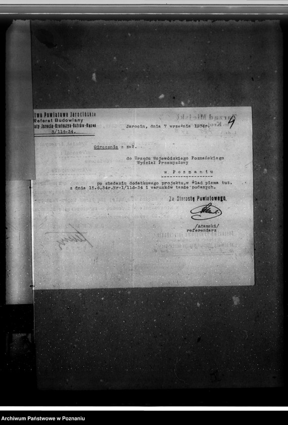 Obraz 8 z jednostki "Zatwierdzenie zakładu przemysłowego /Rzeźnia Miejska/ w Krotoszynie"