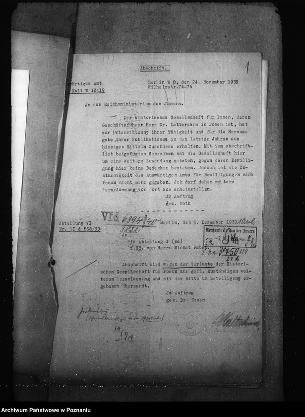 Obraz 5 z jednostki "Historische Gesellschaft Posen. Polnische Stiftungen für wissenschaftliche Zwecke"