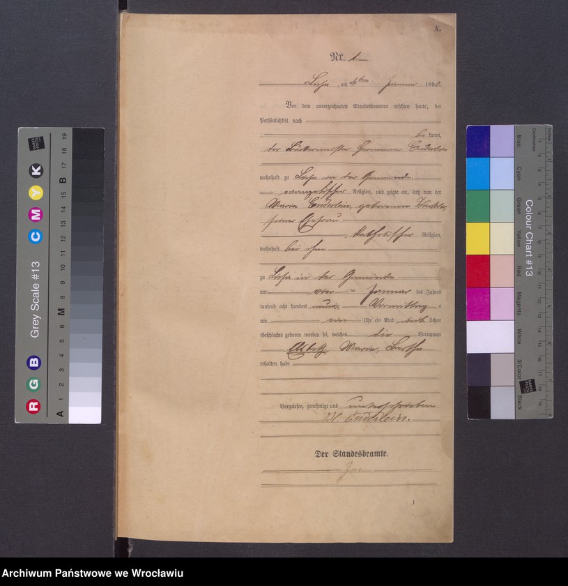 image.from.unit.number "Księga urodzeń Leśnica (Deutsch Lissa) 1890"