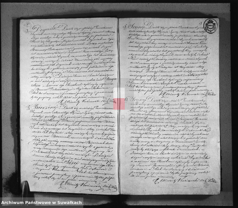 image.from.unit.number "Duplikat aktów urodzonych, zaślubionych i zejścia parafij sejneńskiej z roku 1846"