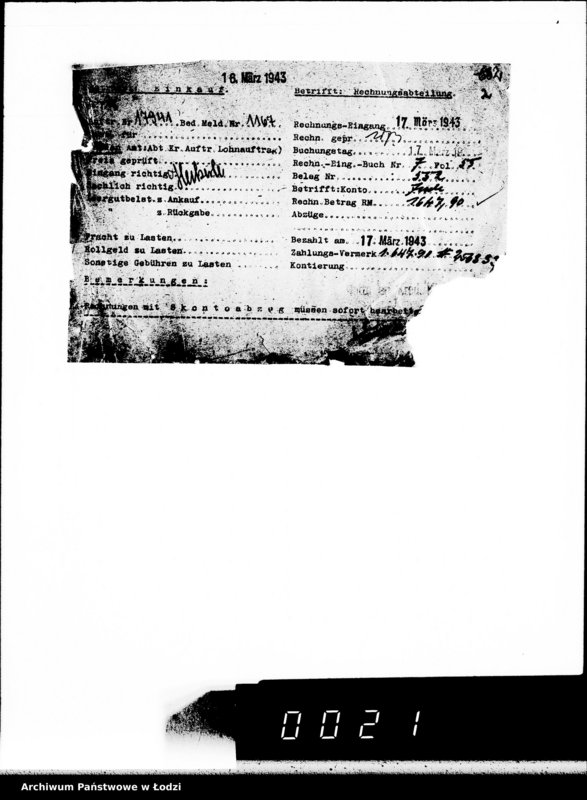 Obraz 6 z jednostki "Lebensmitteleinkauf. Aufträge, [Lieferscheinen und Rechnungen] 17941-18000"