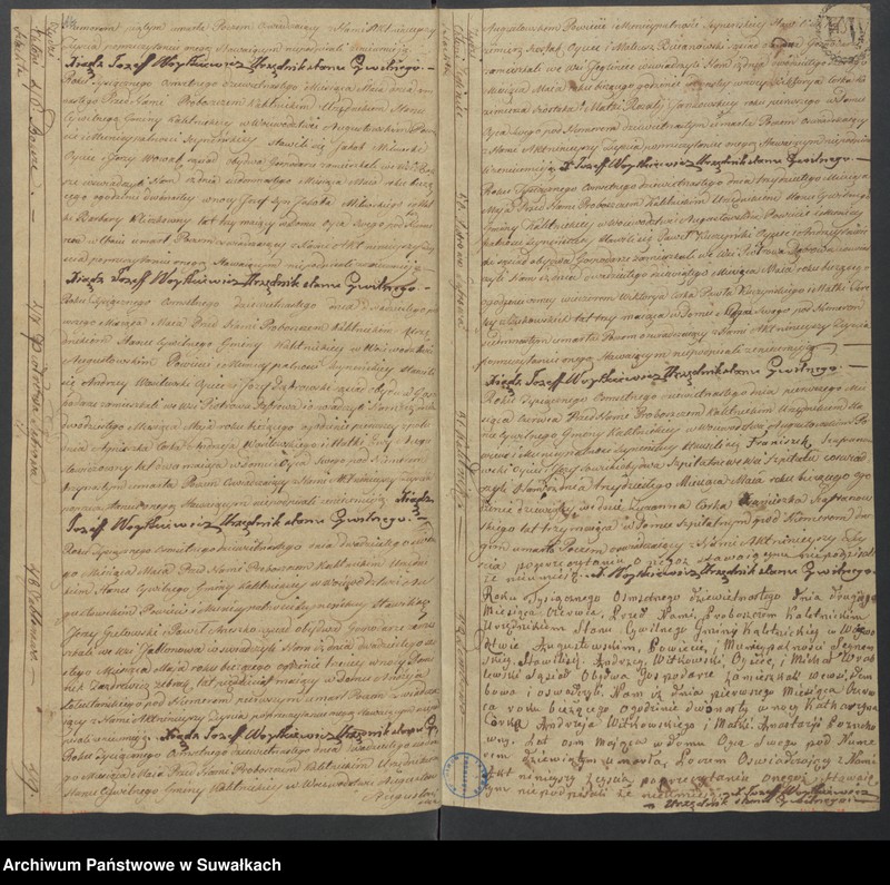 Obraz 10 z jednostki "Akta Zeszłych Gminy Kaletnickiey, od 1-go Stycznia Roku 1819 r. do ostatniego dnia Grudnia tegoż Roku"
