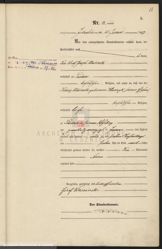 Obraz 16 z jednostki "[Księga urodzeń]"