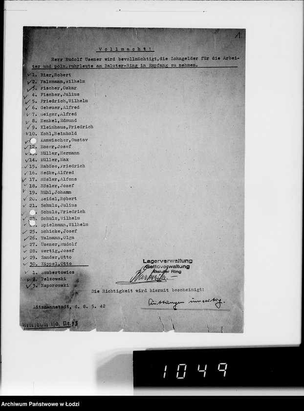 Obraz 5 z jednostki "Quittungen über Abschlage Vollzahlungen für Arbeiter"