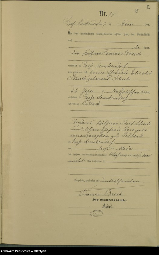 image.from.unit.number "Sterbe-Haupt-Register Nr 1 - 64"
