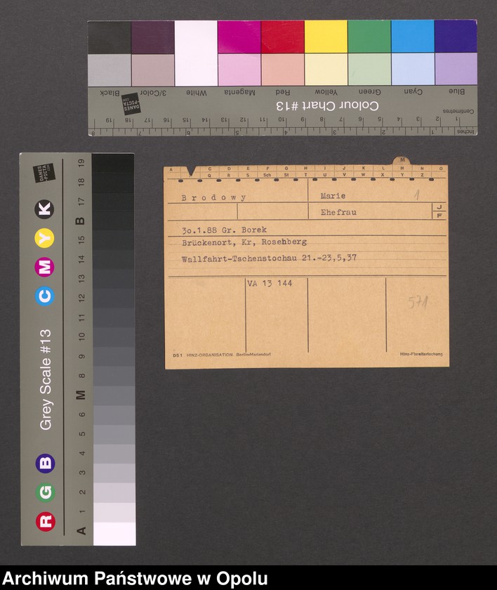 Obraz 3 z jednostki "[Brodowy Marie, ur. 30.1.1888 Gross Borek]"