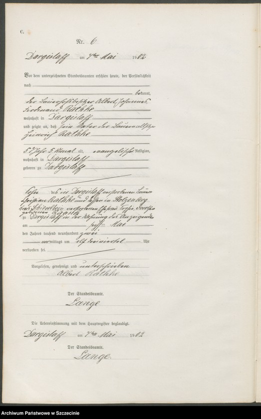 Obraz 9 z jednostki "Sterbe-Register (Neben-Register)"