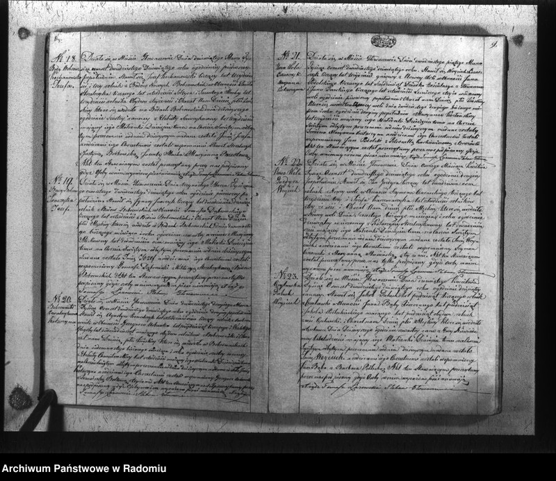 image.from.unit.number "Dupplikat metryk religijno - cywilnych kościoła Głowaczewskiego na Rok Pański 1829"