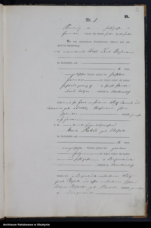 Obraz z jednostki "Heiraths-Haupt-Register Nr 1 - 10"