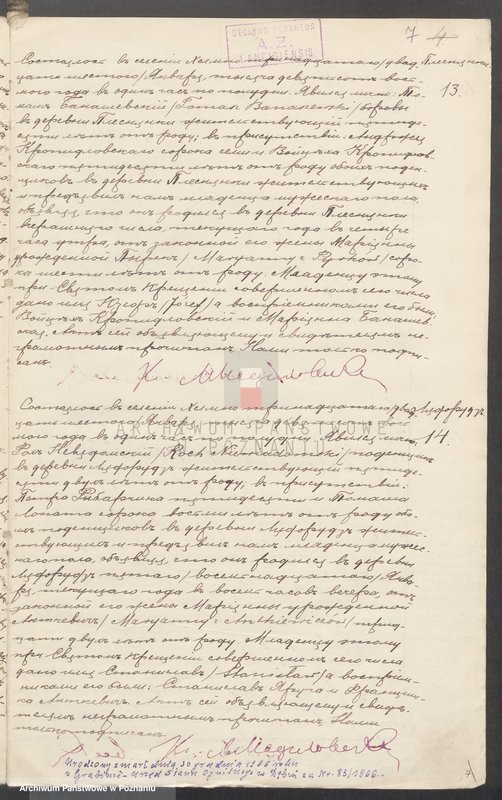 Obraz 19 z jednostki "Księga urodzeń, małżeństw i zgonów Parafii [Rzymskokatolickiej] Chełmno [za] 1908 rok"