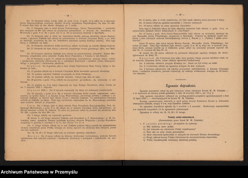 image.from.unit.number "Sprawozdanie Dyrektora Gimnazjum Macierzy Polskiej w Gdańsku za rok szkolny 1934/35"