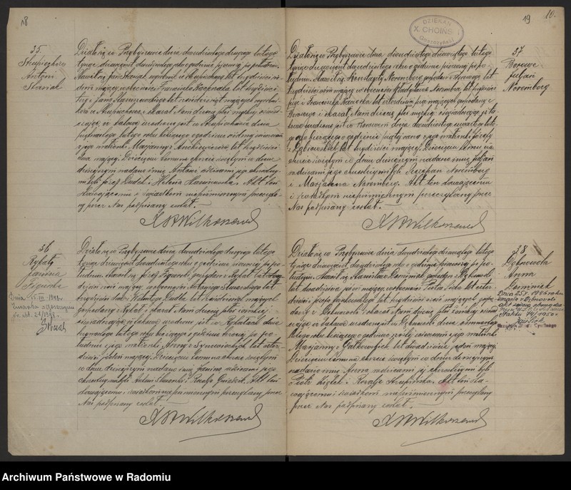 image.from.unit.number "[Duplikat akt urodzonych, zaślubionych i zmarłych parafii Przybyszew w 1920 roku]"