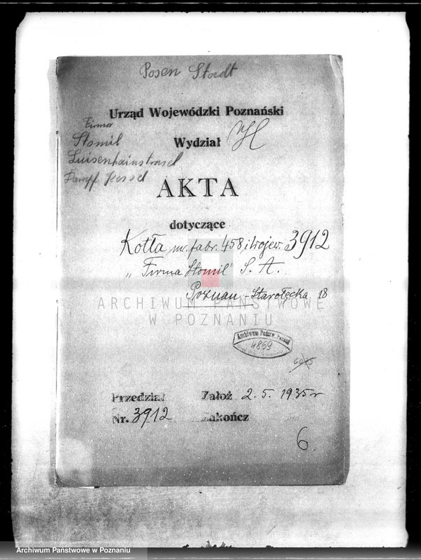 Obraz 4 z jednostki "Firma Stomil S.A. w Poznaniu Starołęka 38 nr woj. 3912"