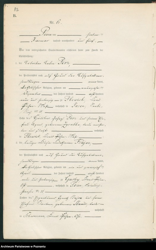 Obraz 13 z jednostki "Księga miejscowa małżeństw tom I"