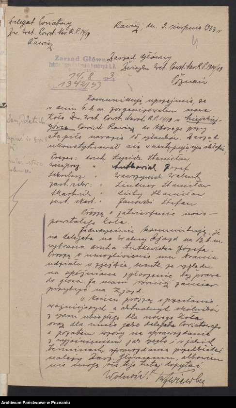 Obraz 8 z jednostki "Miejska Górka, powiat Rawicz - akta koła."