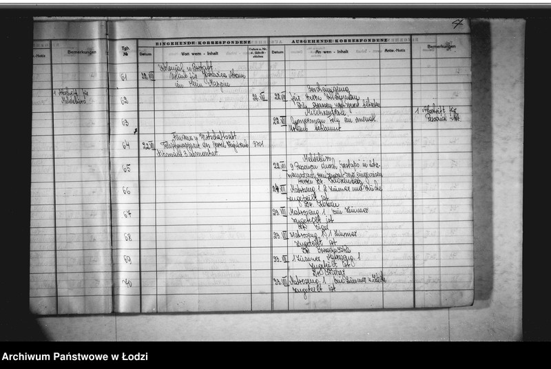 Obraz 12 z jednostki "Tagebuch [Dziennik przychodzącej i wychodzącej korespondencji]"