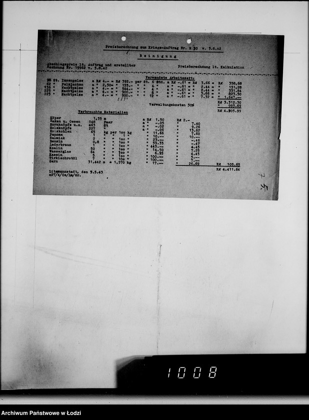 Obraz 11 z jednostki "Kriegsauftrag R.30. Rein.von Pelzen 32 HBA Posen"