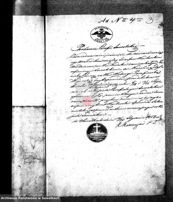 image.from.unit.number "[Dowody do akt małżeństw parafia rzym. - kat. Wigry] z roku 1852"