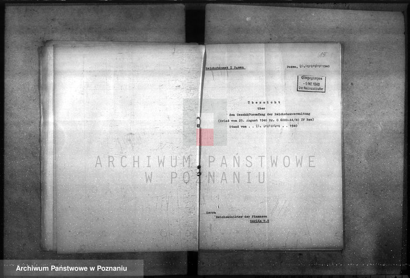 Obraz 15 z jednostki "Übersichten über den Geschäftsumfang im Bauwesen und der Reichsbauverwaltung"