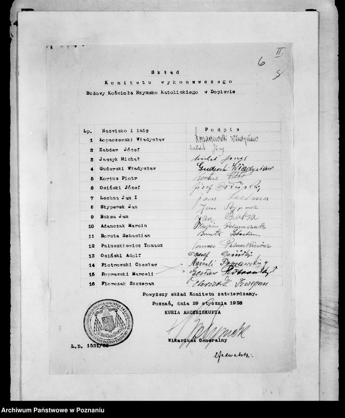 Obraz 10 z jednostki "/Komitet Budowy Kościoła rzymsko-katolickiego w Dopiewie powiat poznański/"