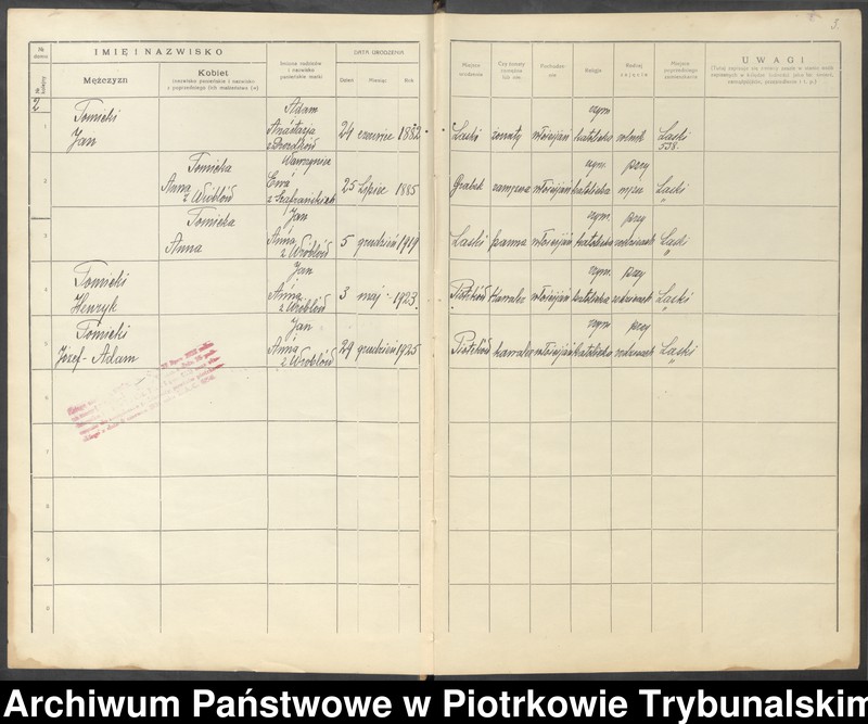 Obraz 6 z jednostki "[Księga ludności stałej wsi: Laski, Świerczyńsko]"