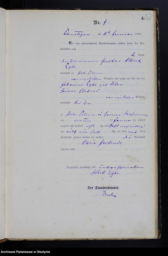 image.from.unit.number "Geburts-Haupt-Register Nr 1 - 154"