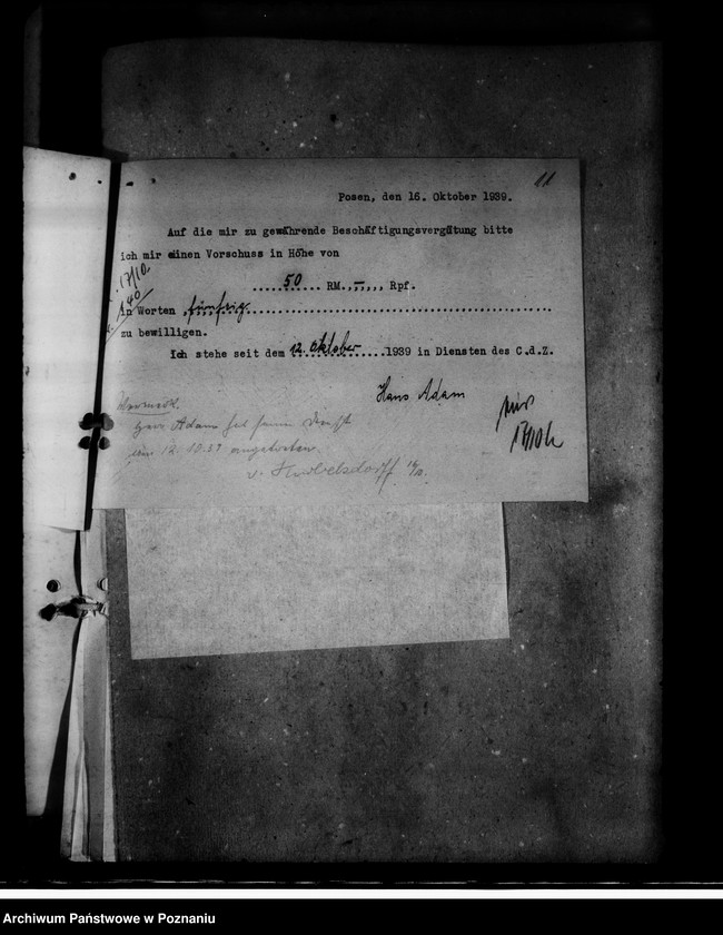 Obraz 17 z jednostki "Bewerbungen um Anstellung von Beamten"