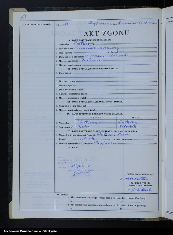 image.from.unit.number "Księga akt zgonu Nr 1 - 26, 1 - 22, 1-24, 1-15, 1-22, 1-17, 1-28; /przepisana w języku polskim z oryginału niemieckiego w dniach 19.07.1961 - 25.07.1961/"