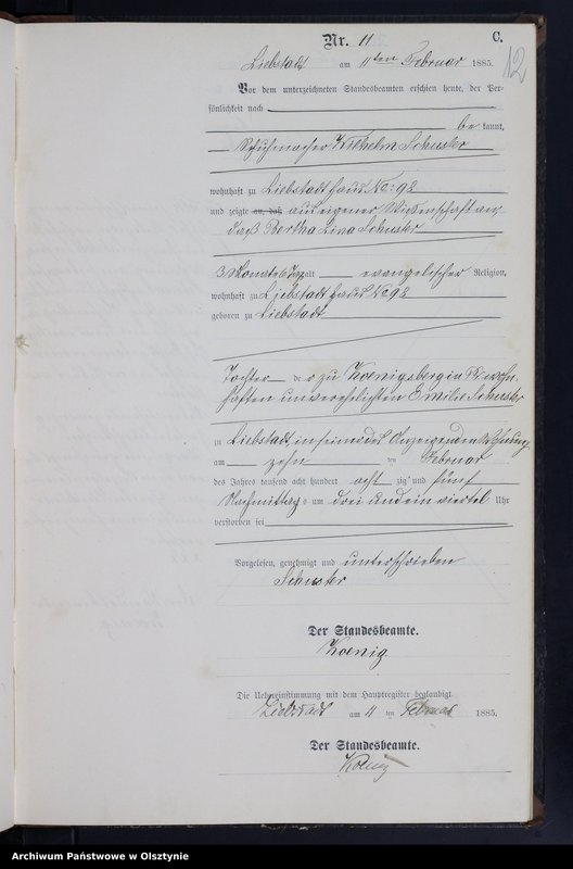 image.from.unit.number "Sterbe-Neben-Register Nr 1 - 71"