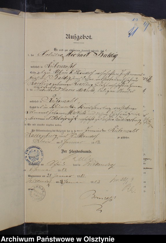 image.from.unit.number "Beläge zum Heirathsregister"