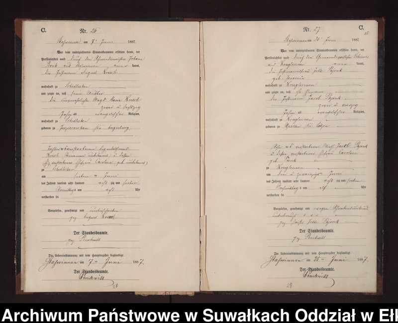 image.from.unit.number "Sterbe-Neben-Register des Preussischen Standes-Amtes Stasswinnen Kreis Loetzen"