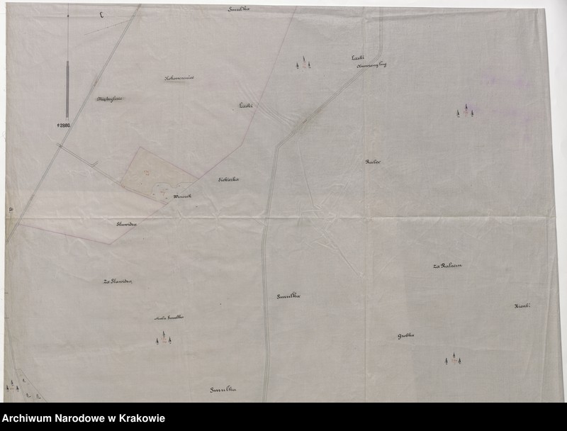 image.from.unit.number "Plan sytuacyjny według mapy katastralnej gminy Jadachy. Własność Z. hr. Tarnowskiego"