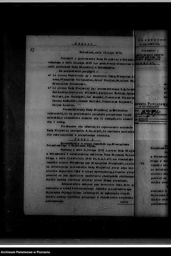 Obraz 16 z jednostki "Miasto Gniewkowo; członkowie magistratu"