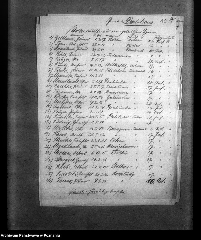 Obraz 14 z jednostki "Amtliche Meldungen Kreis Lentschütz (Łęczyca)"