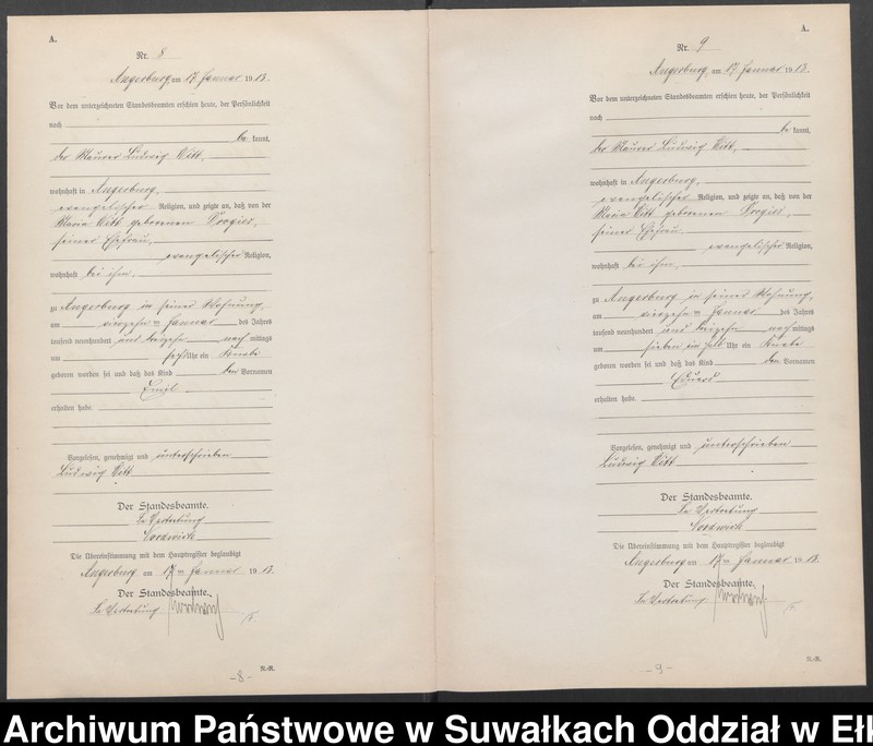 image.from.unit.number "Geburts-Register (Neben-Register) Standesamt Angerburg"