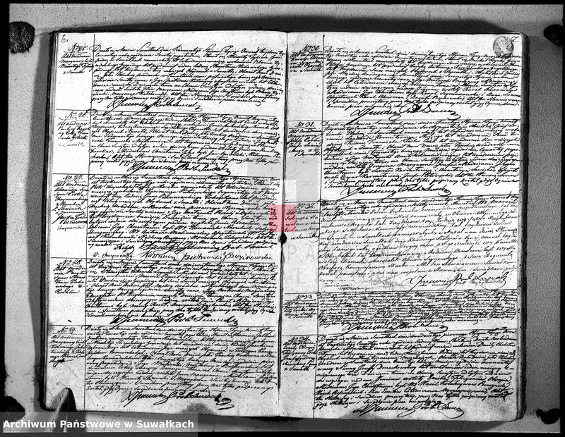 image.from.unit.number "Księga duplikat urodzonych, zaślubionych i umarłych urzędnika stanu cywilnego, parafyi suwalskiey na rok 1834"