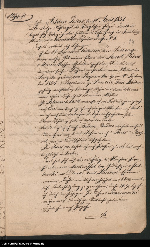 Obraz 18 z jednostki "A. betr. die polnische Emigrantin Marie von Uminska"