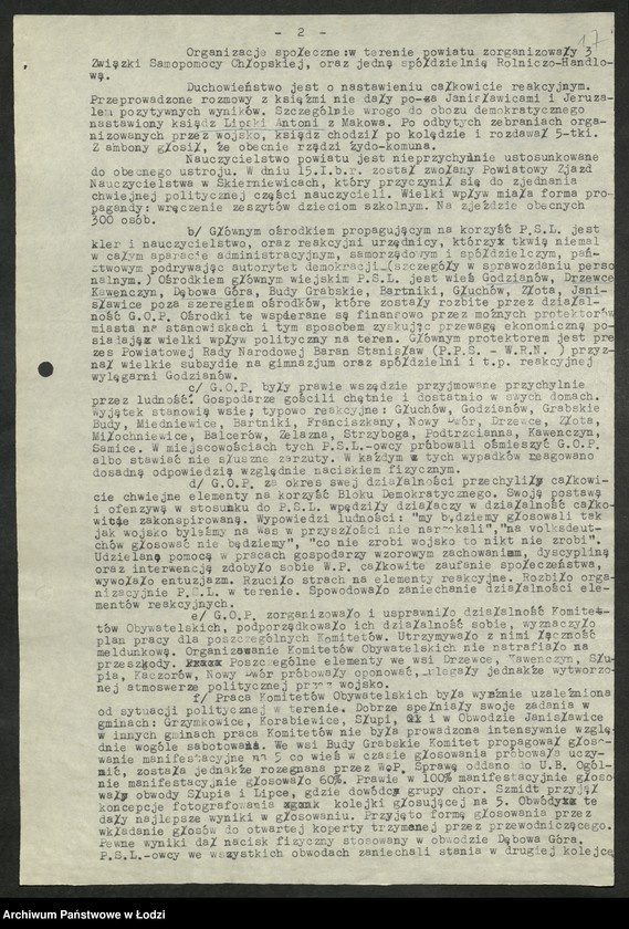 Obraz 18 z jednostki "Wybory do Sejmu okręg VII Skierniewice [- sprawozdania z przebiegu akcji wyborczej i głosowania, składy osobowe Obwodowych Komisji Wyborczych]"