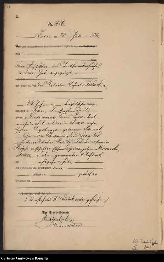 Obraz 15 z jednostki "Księga zgonów tom IV"