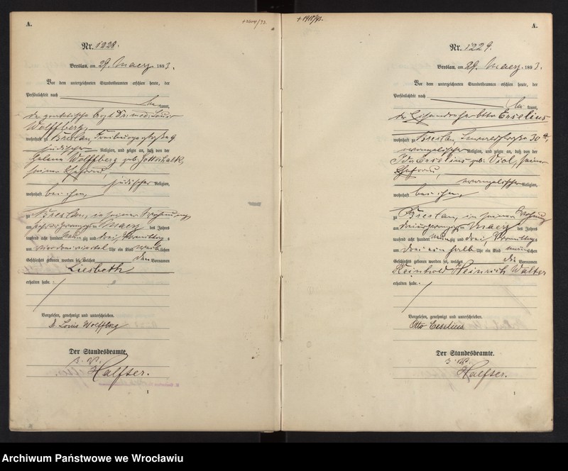 image.from.unit.number "Geburts-Haupt-Register Breslau II 1893 Band 4"