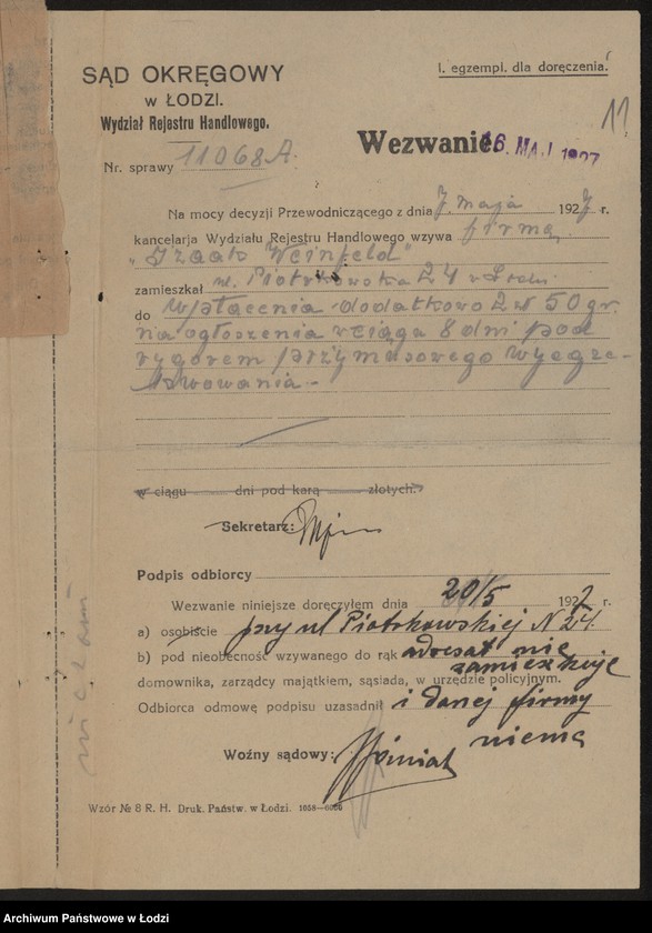 Obraz 13 z jednostki "Izaak Weinfeld- sprzedaż manufaktury"