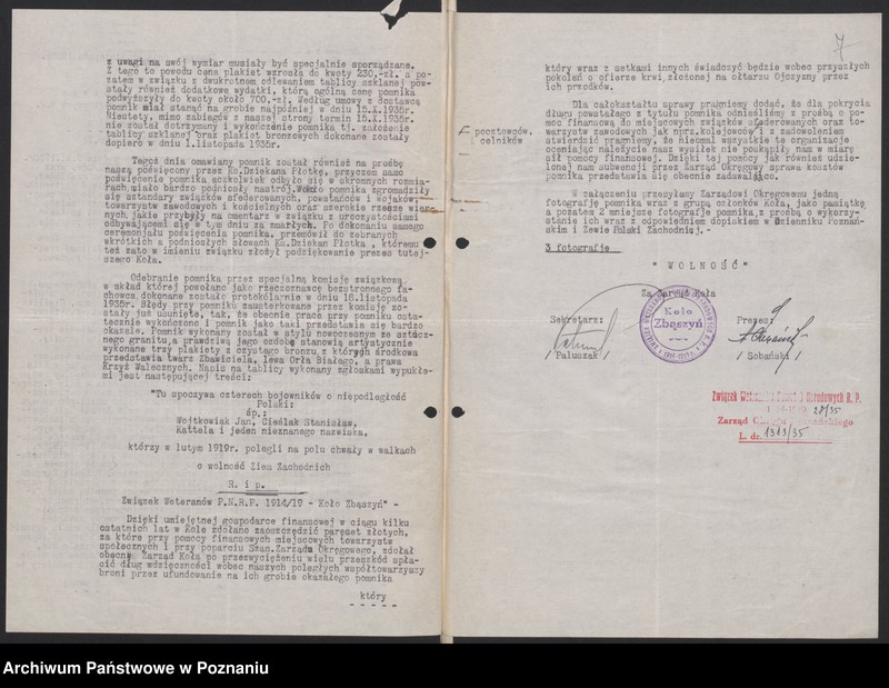 Obraz 10 z jednostki "Zbąszyń, powiat Nowy Tomyśl - akta koła."