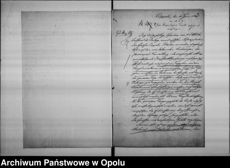 Obraz 8 z jednostki "Acta des Magistrats zu Oppeln betreffend Anlage eines Fussweges auf der Oppeln-Breslauer Chaussen nach dem Friedhofe zu. Vol. I"