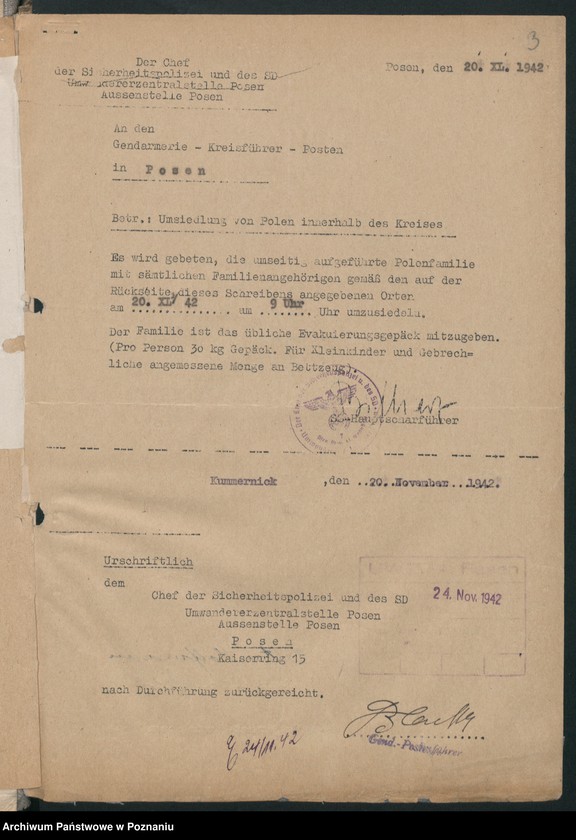 Obraz 6 z jednostki "[Wykazy wysiedlonych Polaków] Posen - Land I [Poznań - Powiat]"