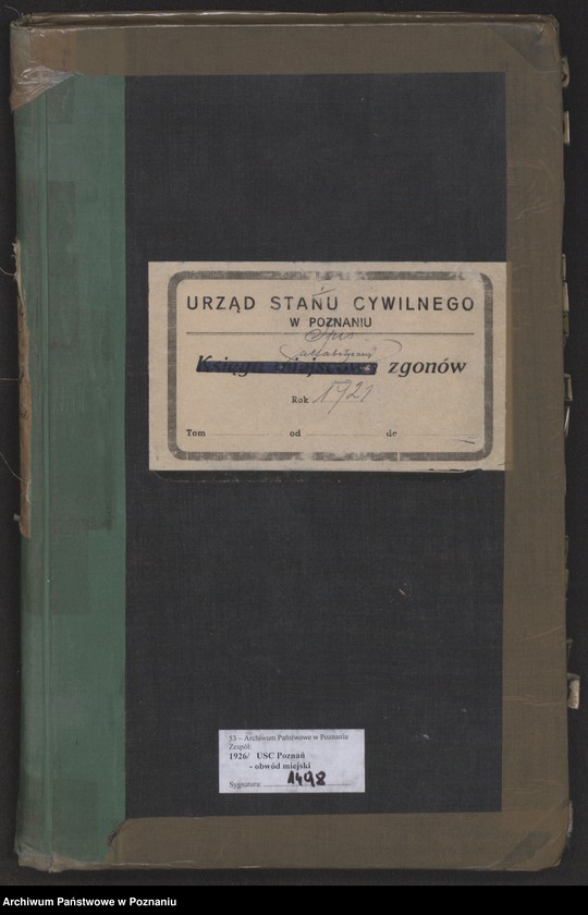 Obraz 2 z jednostki "Spis alfabetyczny zgonów za 1921"