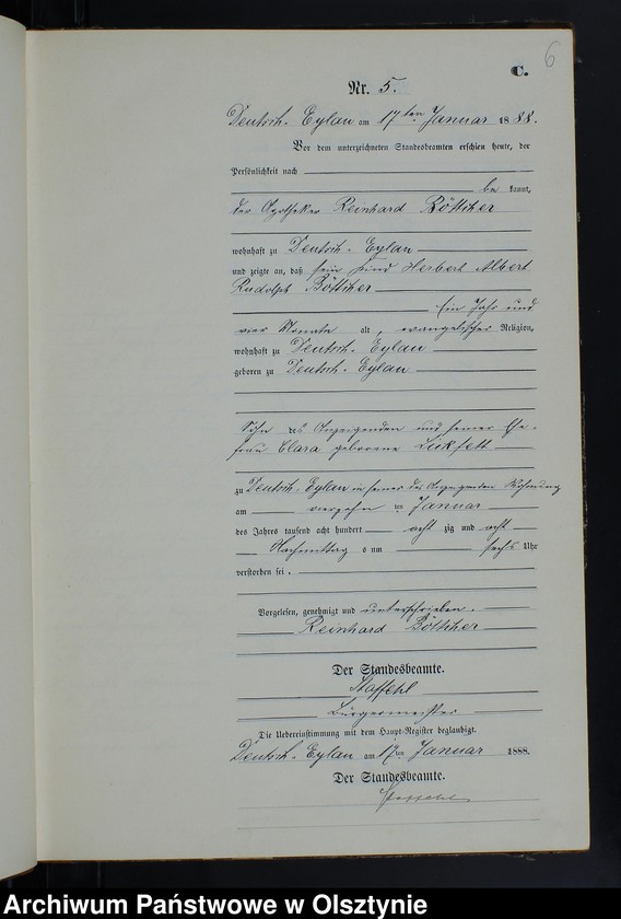 image.from.unit.number "Sterbe-Neben-Register Nr 1 - 100"