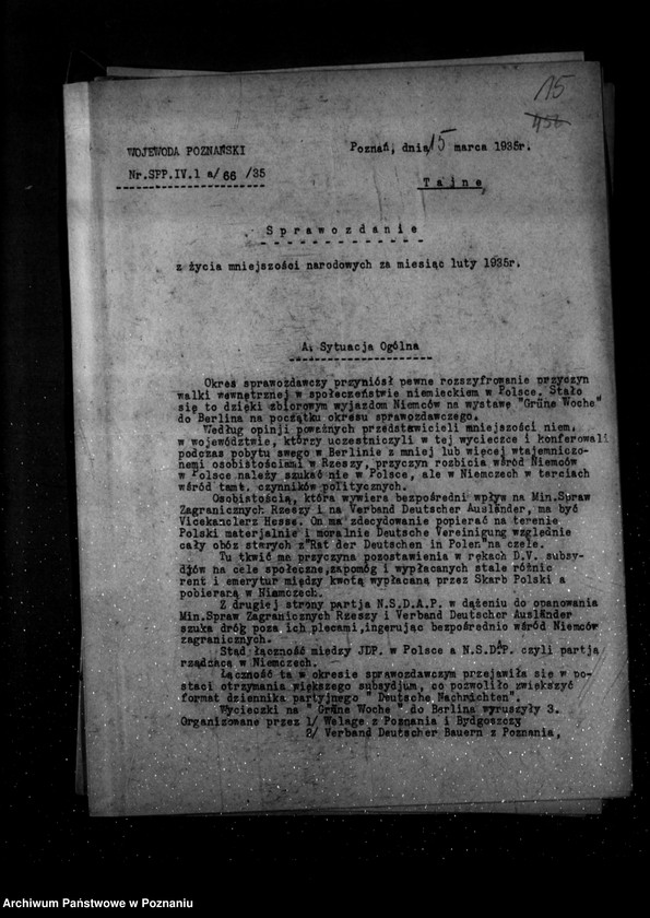 Obraz 20 z jednostki "Sprawozdania z życia mniejszości narodowych za okres od stycznia do czerwca 1935 r."