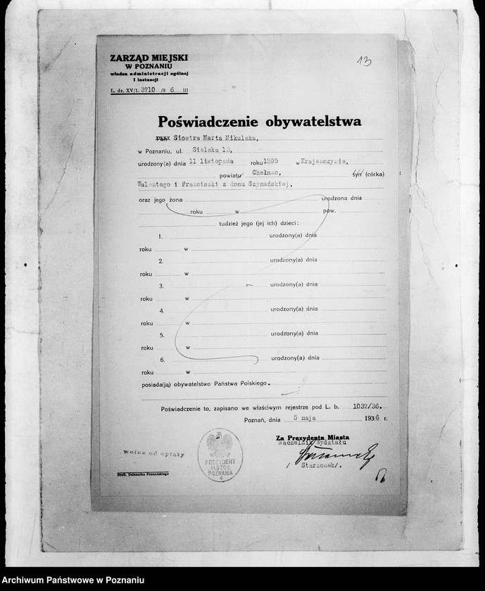 Obraz 16 z jednostki "/Podanie o dopuszczenie do egzaminu pielęgniarskiego/"