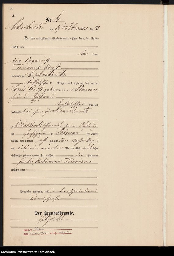 Obraz 17 z jednostki "[Księga urodzeń za rok 1883, nr 1-96]"