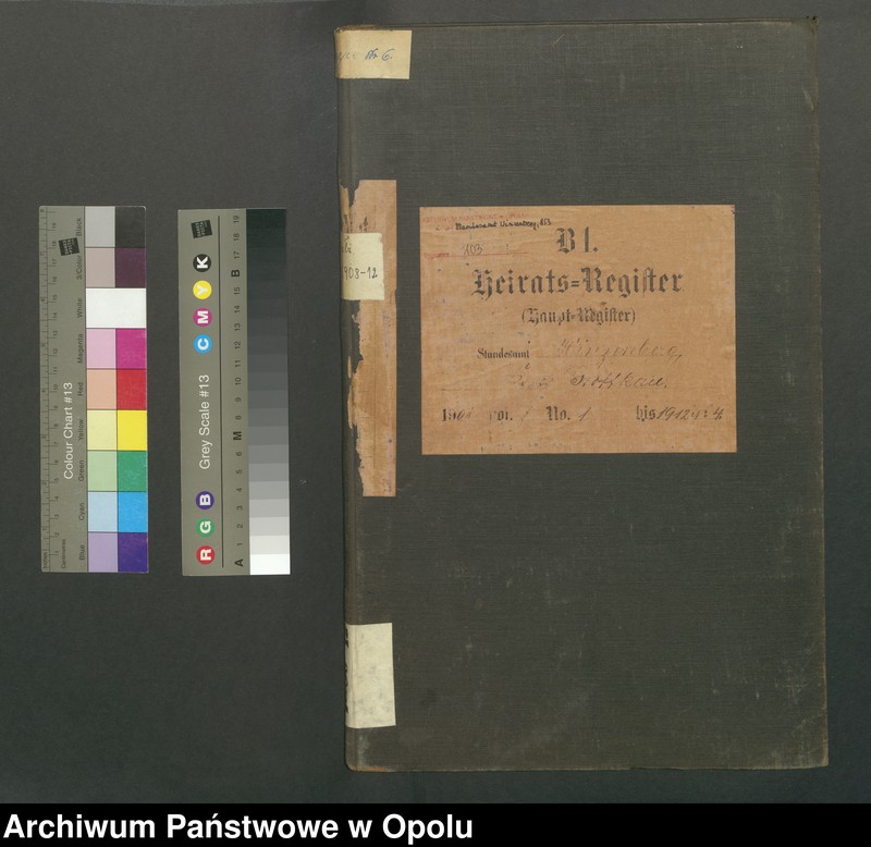 image.from.unit.number "Heirats-Register (Haupt-Register) Standesamt Winzenberg 1908 vol. 1 No. 1 bis 1912 No. 4."